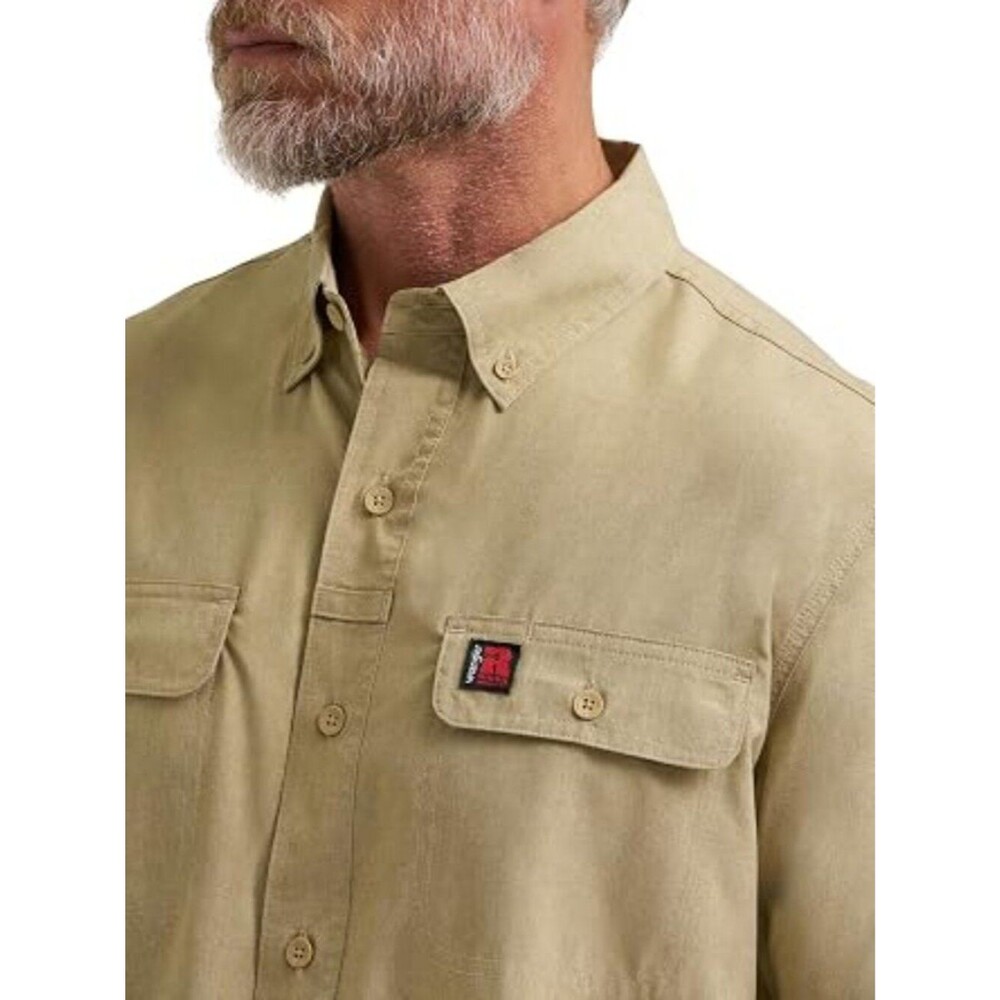 Wrangler Riggs Workwear Men's Long Sleeve Lightweight Vented Work Shirt XLT - Picture 3 of 4